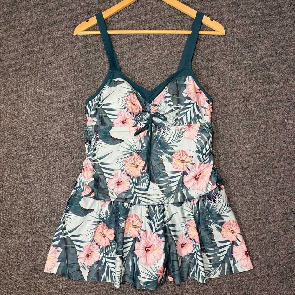 Women’s Large Floral Swim Dress Unbranded Summer Swim Cute